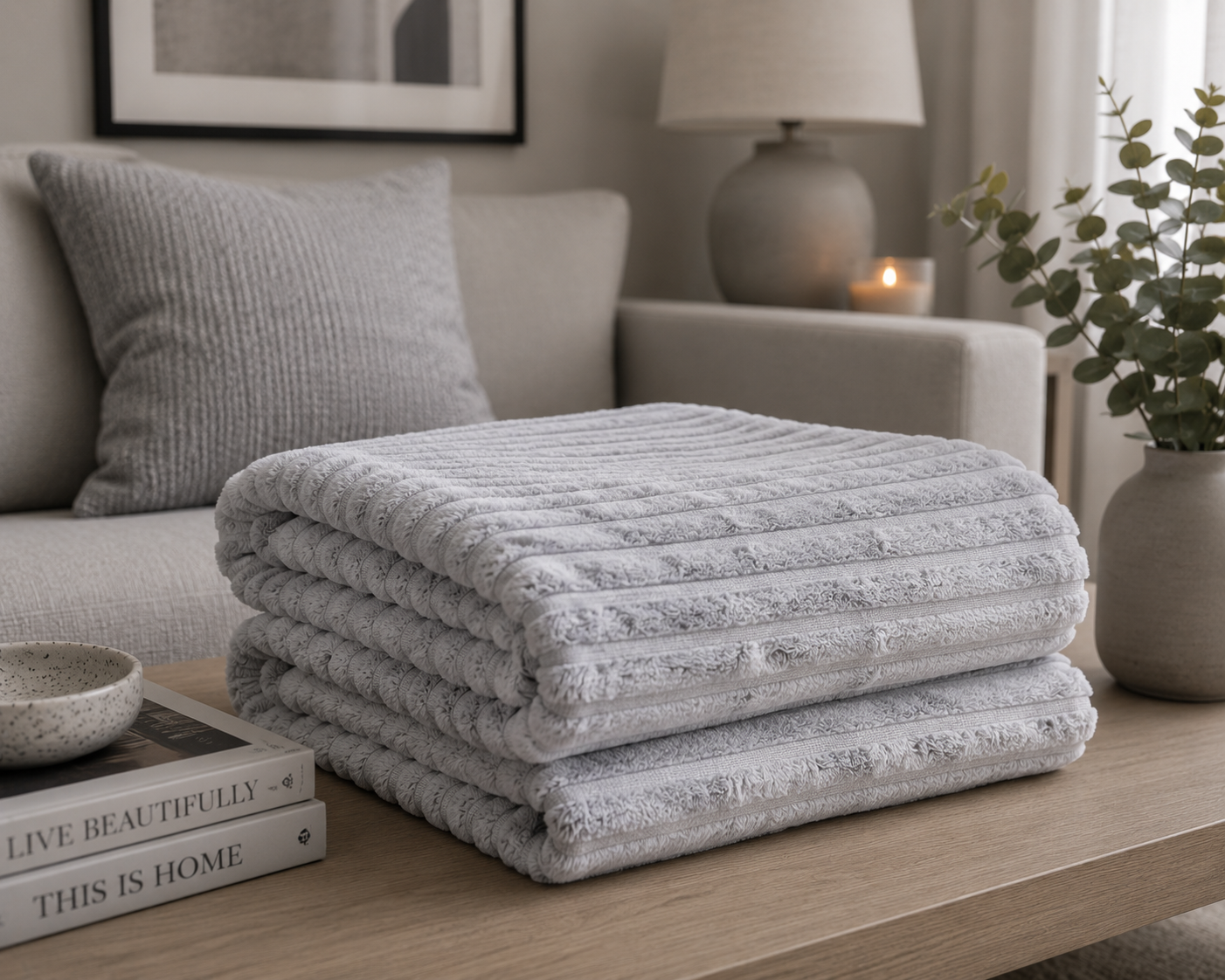 Grey Fleece Blanket
