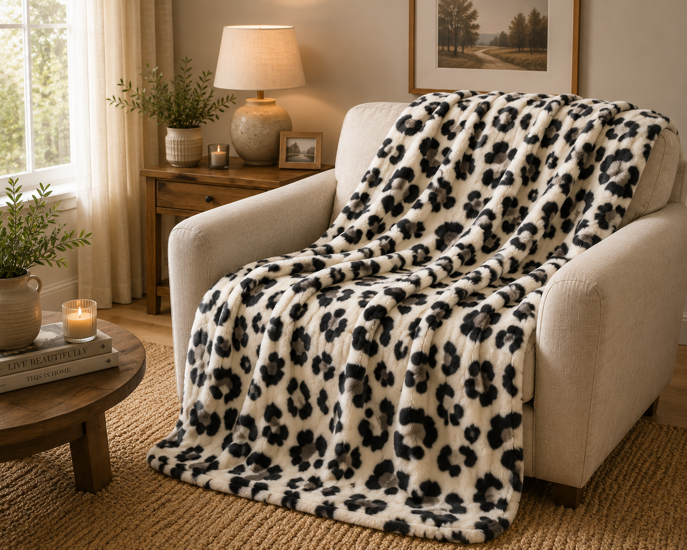 Black & White 1Ply Thick Winter Blanket