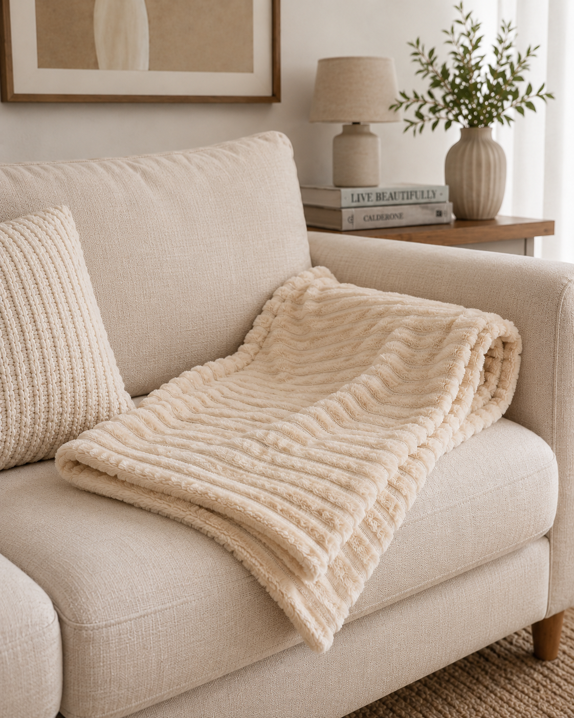 Light Brown Fleece Blanket