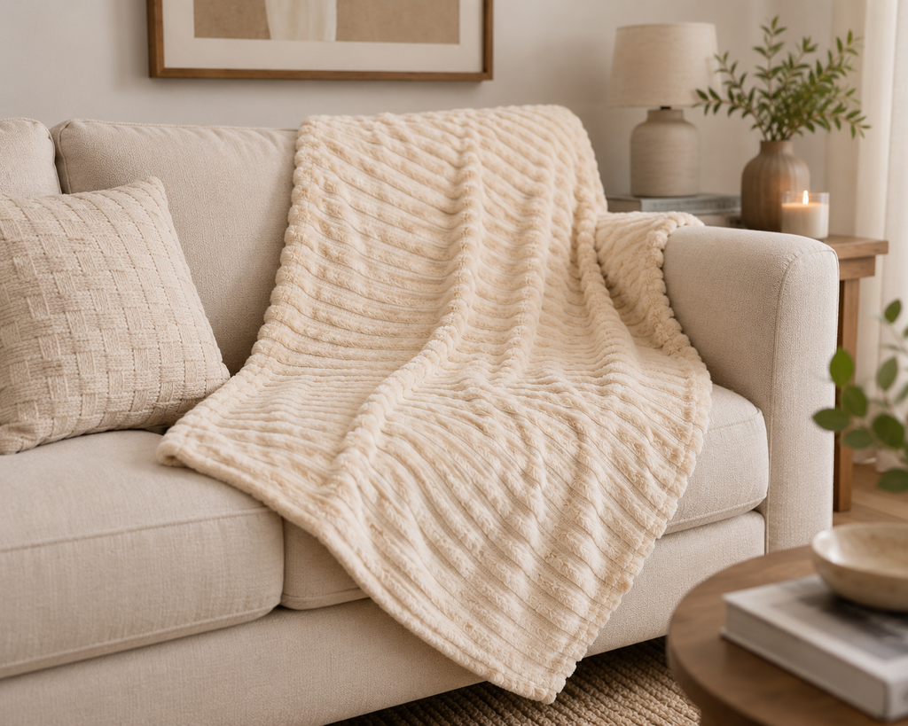 Light Brown Fleece Blanket