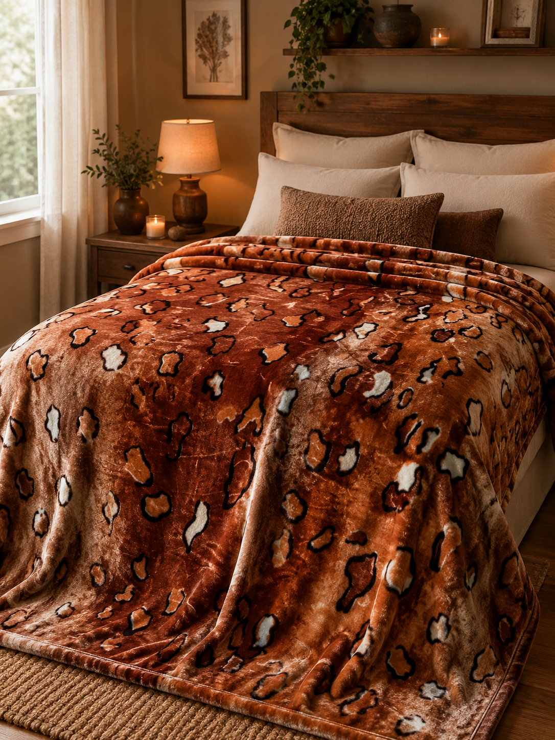Leopard 2Ply Winter Blanket