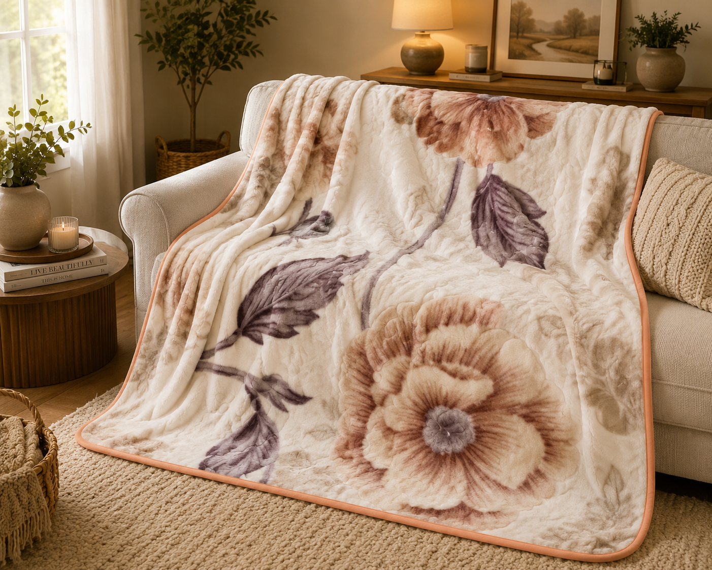 Light Brown Thick 1Ply Winter Blanket