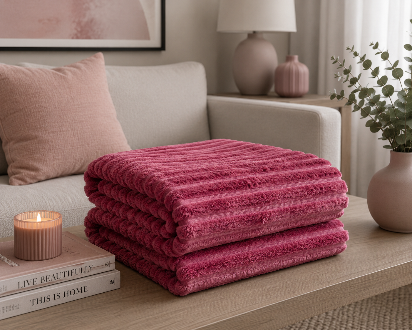 Burgundy Fleece Blanket