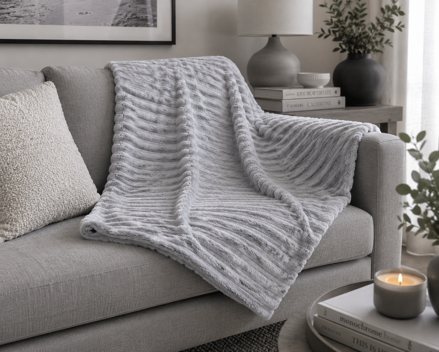 Grey Fleece Blanket