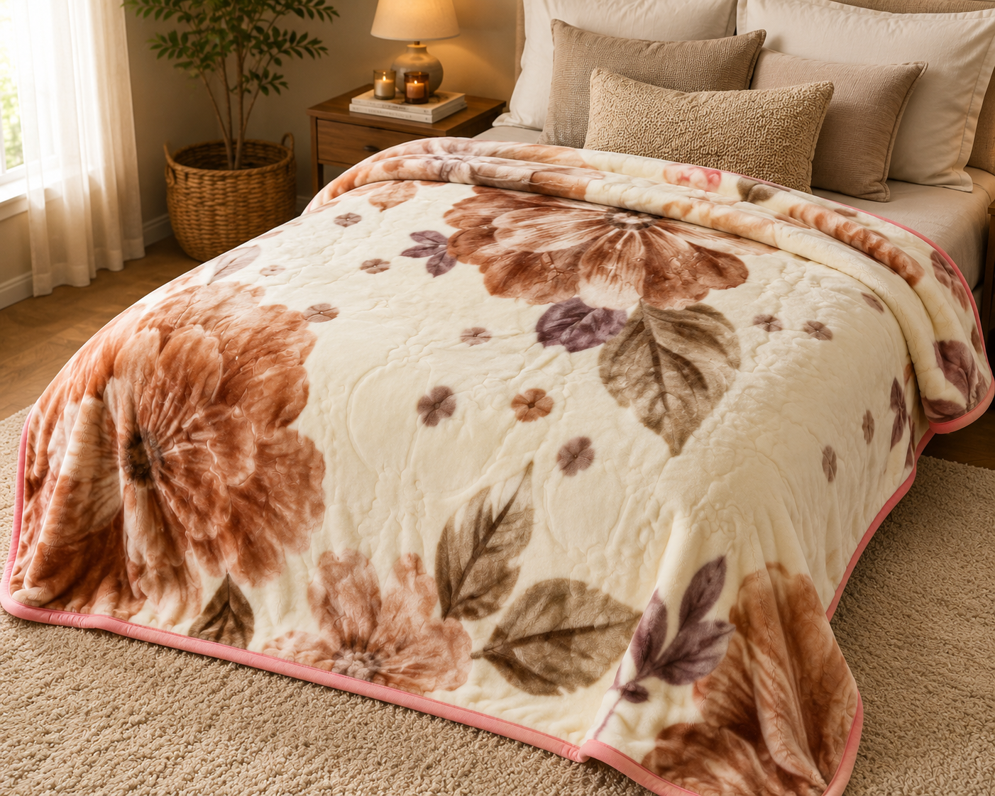 Orange Thick 1Ply Winter Blanket